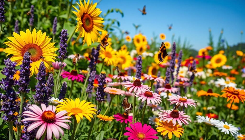 Pollinator-Friendly Flowers in a garden